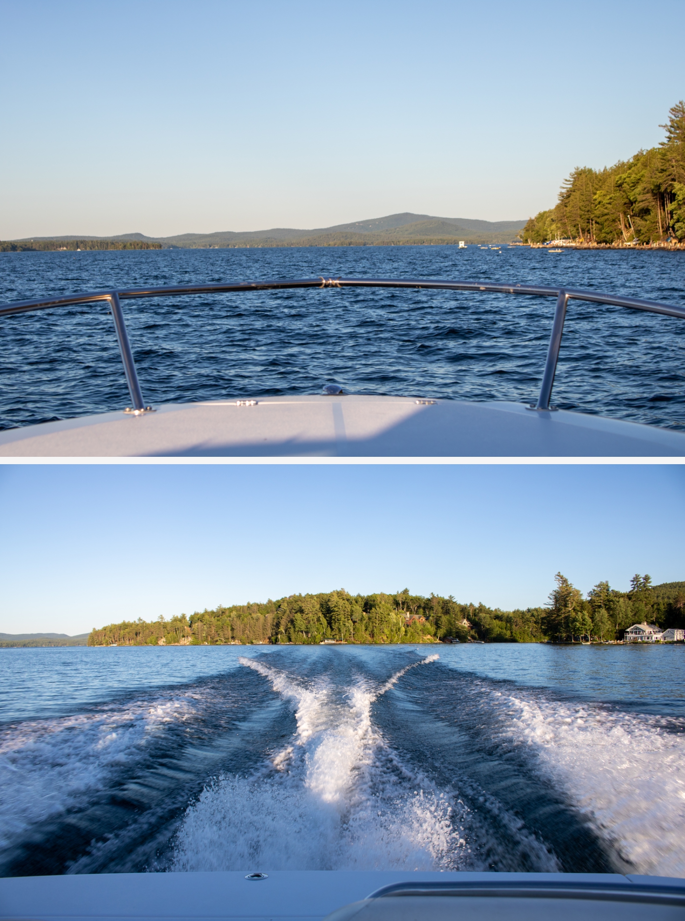 boat ride during weekend at Lake Winnipesaukee