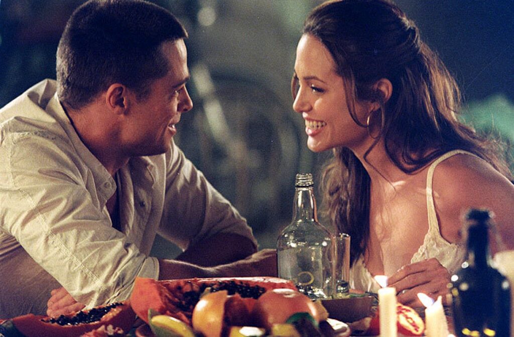 Angelina Jolie and Brad Pitt in Mr. & Mrs. Smith