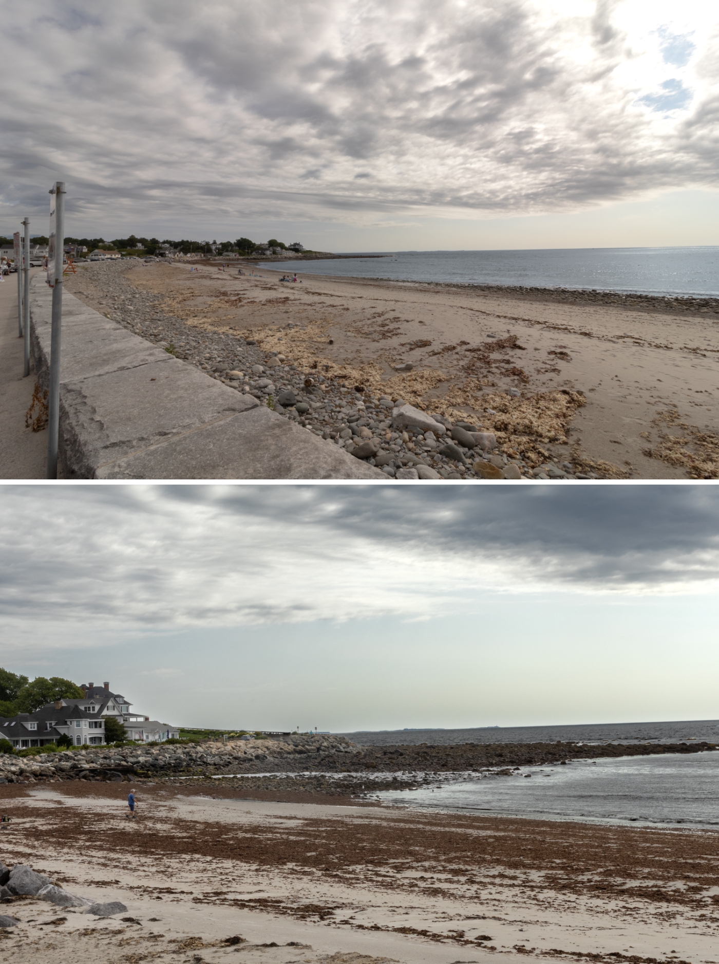 a cloudy day on the beach 