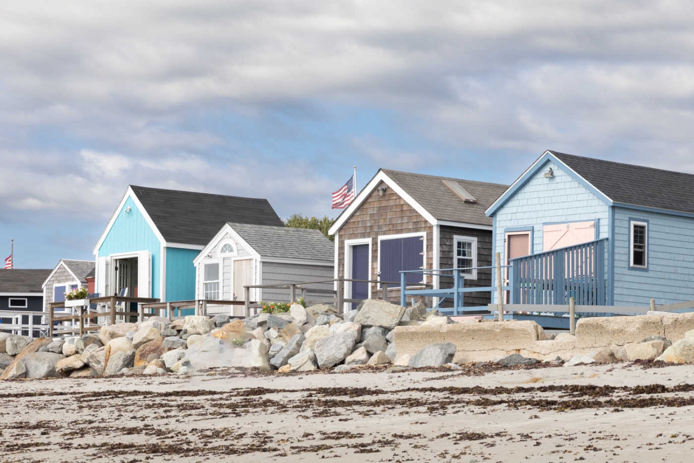 beach houses by the water at North Hampton, NH