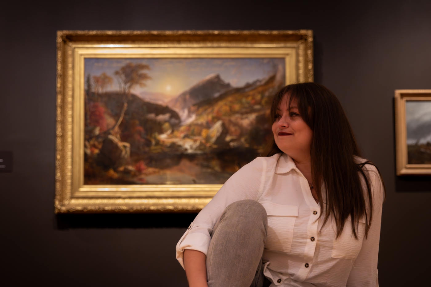 photos with the art at the Currier Museum of Art in Manchester, NH