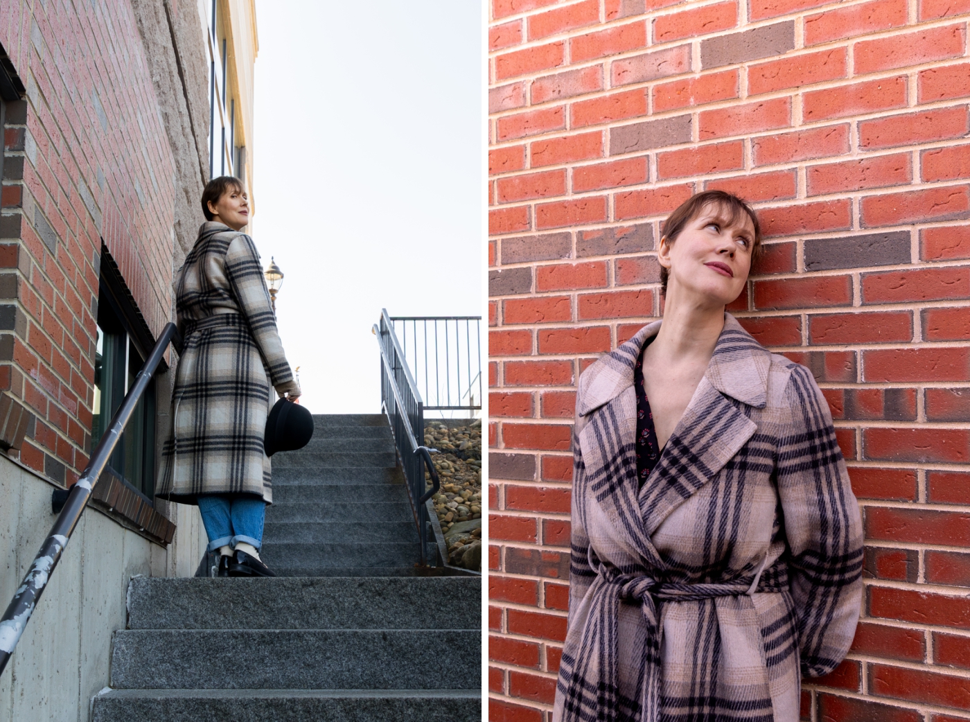 photos with bricks during an editorial session by Erin Lafond